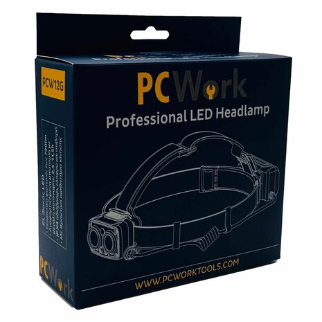 PCW12G LED hoofdlamp outdoor 720 lumen oplaadbaar met bewegingssensor en rode stand spatwaterdicht