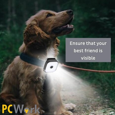 PCW12E LED clip hoofdlamp 200 lumen oplaadbaar USB C met clip en hoofdband IPX4 rood groen knipper