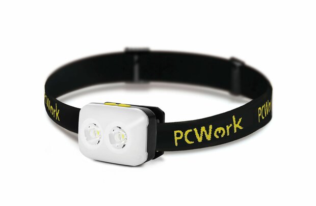 PCW12C LED hoofdlamp 380 lumen USB C oplaadbaar met warm wit koud wit focus en flood IPX4