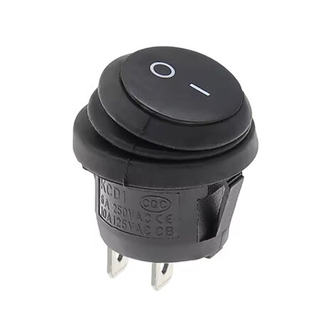 KCD1- Waterdichte ronde tuimelschakelaar 25 mm SPST 250V