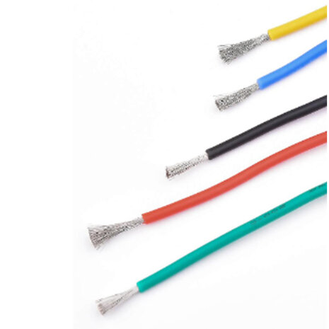 18AWG Flexibele Siliconen Draden &ndash; Vertinde Koperdraad, 5 Kleuren (5m per kleur)