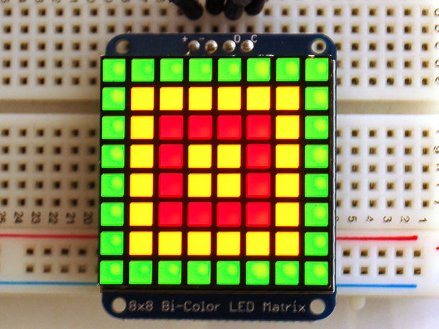 8x8 Bicolor LED Square Pixel Matrix with I2C Backpack  Adafruit 902