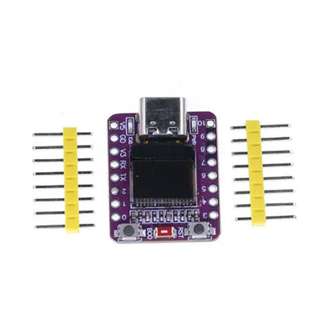 ESP32-C3 OLED Development Board met 0.42 Inch OLED Module WiFi Bluetooth &ndash; Type Paars