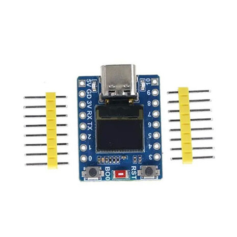 ESP32-C3 OLED Development Board met 0.42 Inch OLED Module WiFi Bluetooth &ndash; Type Blauw