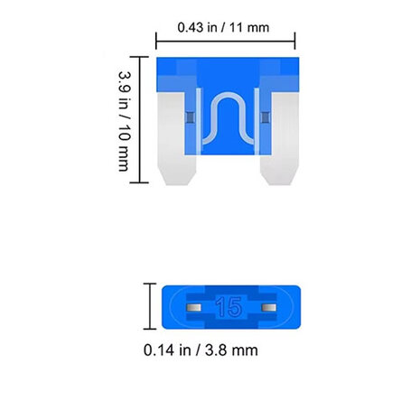 Low Profile Mini Zekering Assortiment 100 stuks &ndash; Auto Motor Scooter Zekeringen in Opbergbox