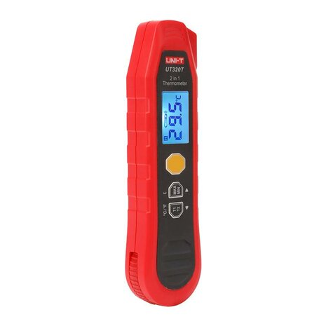 UNI-T UT320T 2-in-1 Thermometer &ndash; Infrarood & Probe &ndash; -40&deg;C tot 300&deg;C