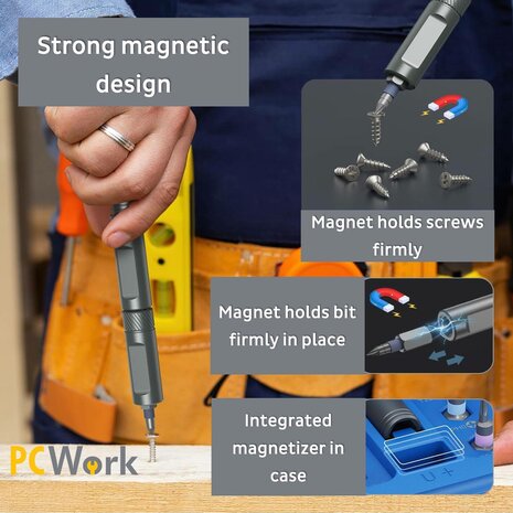 PCWork PCW08K Precision Ratchet Set 42-in-1 Magnetic Screwdriver Kit