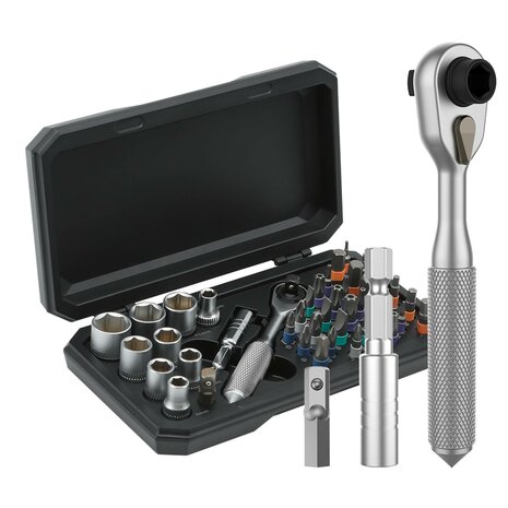 PCWork PCW08L Precisie Ratelset 42-delig voor Elektronica- en Fietsreparatie
