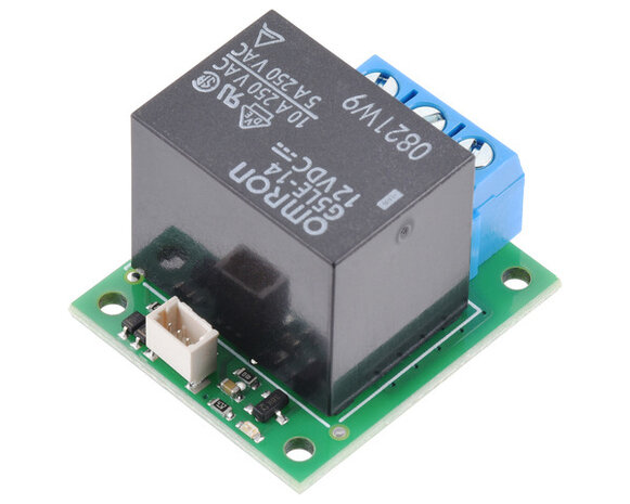 Pololu 5663 SPDT relaismodule met 12 V Relay, terminalblokken, en JST SH-Style top-entry connector Click to zoom