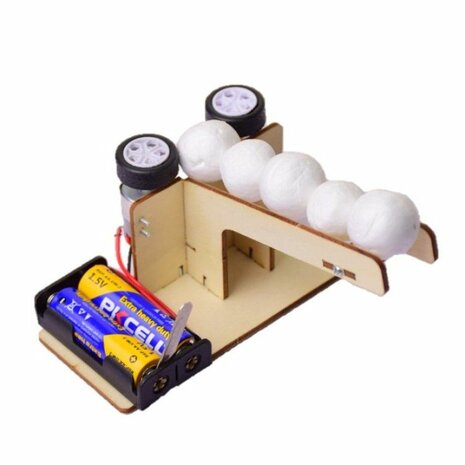 DIY Foam Ball Launcher STEM Kit &ndash; Foam Bal Schieter Bouwpakket