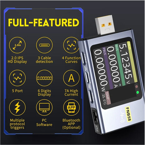 FNIRSI FNB58 BT USB Fast Charge Tester