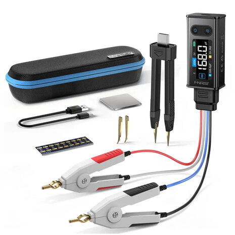 FNIRSI LCR-ST2 Plus 100K LCR ESR Meter 2-in-1 Digital Tweezers Bridge