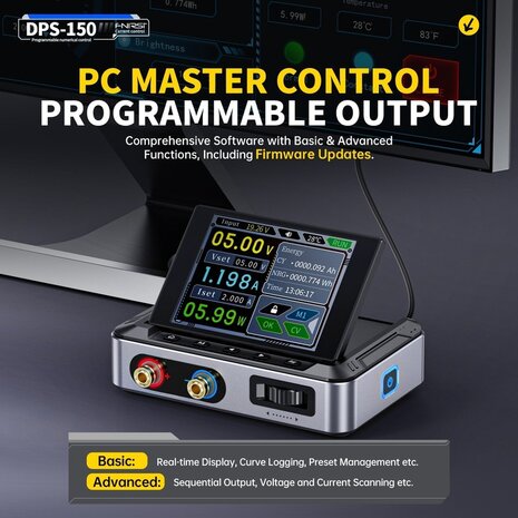 FNIRSI DPS-150 Mini DC Programmeerbare Labvoeding 30V 5A 150W