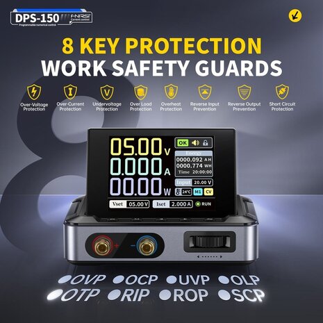 FNIRSI DPS-150 Mini DC Programmeerbare Labvoeding 30V 5A 150W