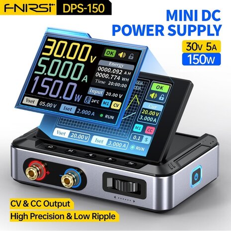 FNIRSI DPS-150 Mini DC Programmeerbare Labvoeding 30V 5A 150W