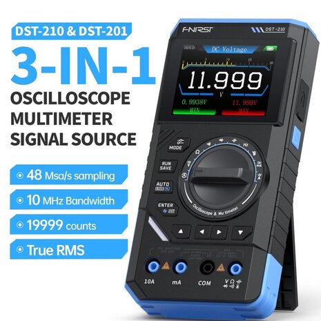 FNIRSI DST-210 Handheld 3-in-1 Multimeter Oscilloscoop en Signaalgenerator