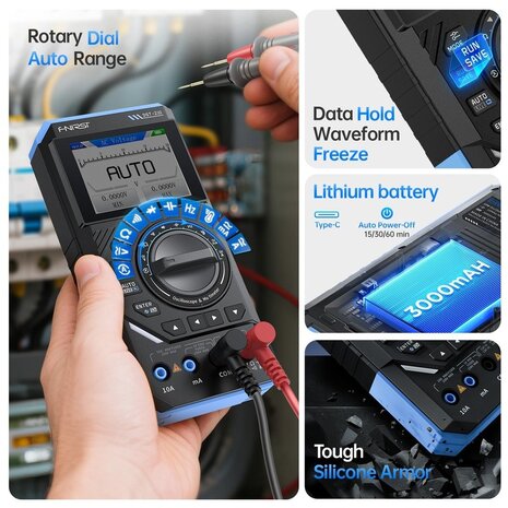 FNIRSI DST-210 Handheld 3-in-1 Multimeter Oscilloscoop en Signaalgenerator