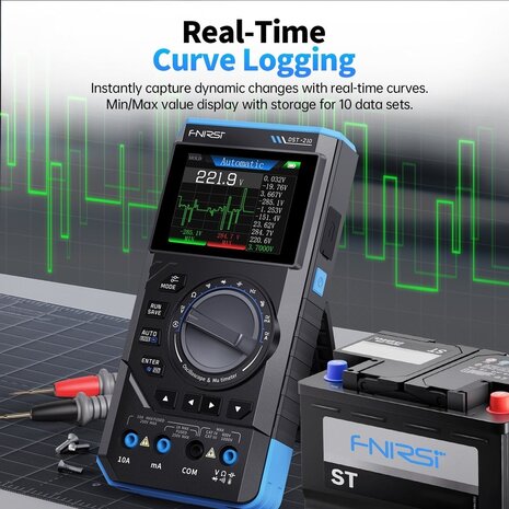 FNIRSI DST-201 Handheld 3-in-1 Multimeter Oscilloscoop en Signaalgenerator