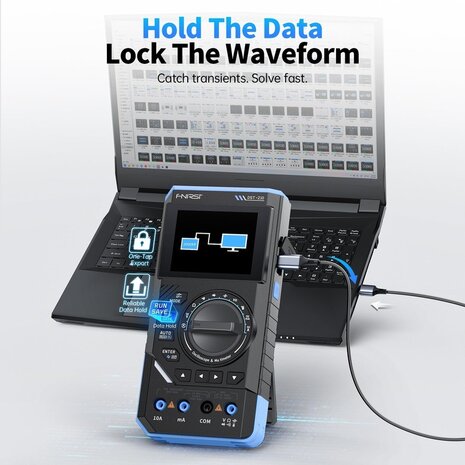 FNIRSI DST-201 Handheld 3-in-1 Multimeter Oscilloscoop en Signaalgenerator