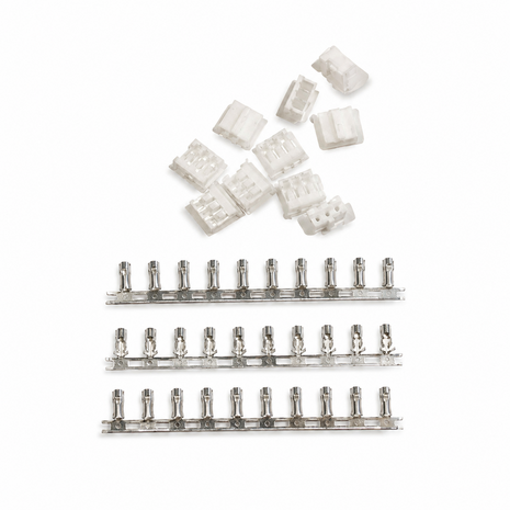 PH2.0 3-polige Female Connector Set 10 stuks met 30 Krimpcontacten