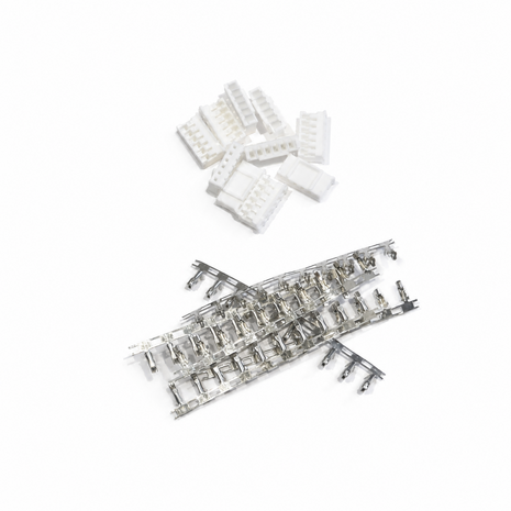 PH2.0 6-polige Female Connector Set 10 stuks met 60 Krimpcontacten