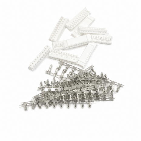 PH2.0 11-polige Female Connector Set 10 stuks met 110 Krimpcontacten