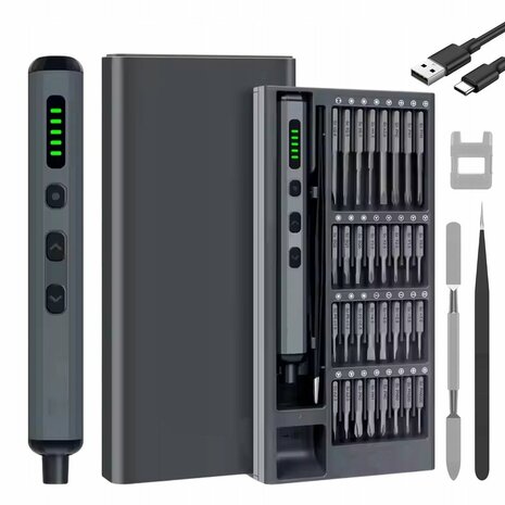 68-in-1 Elektrische Precisieschroevendraaierset met 64 Bits en Accessoires