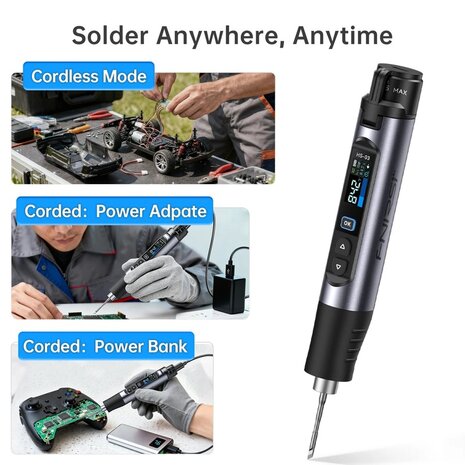 FNIRSI HS-03 Draadloze Soldeerbout met 18650 Accu en USB-C