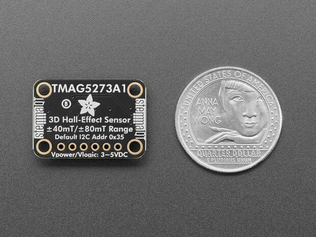 Adafruit-6489  TMAG5273 A1 3D Hall-effect Magnetometer &plusmn;40/&plusmn;80mT &ndash; STEMMA QT / Qwiic