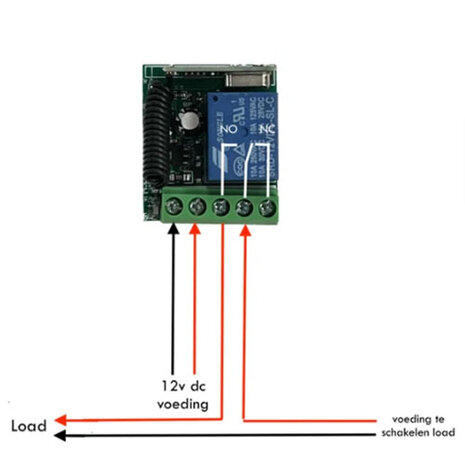 433MHz 12V Draadloze Relais Schakelaar met Afstandsbediening
