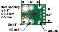 ACS711EX Current Sensor Carrier -15.5A to +15.5A Pololu 2452