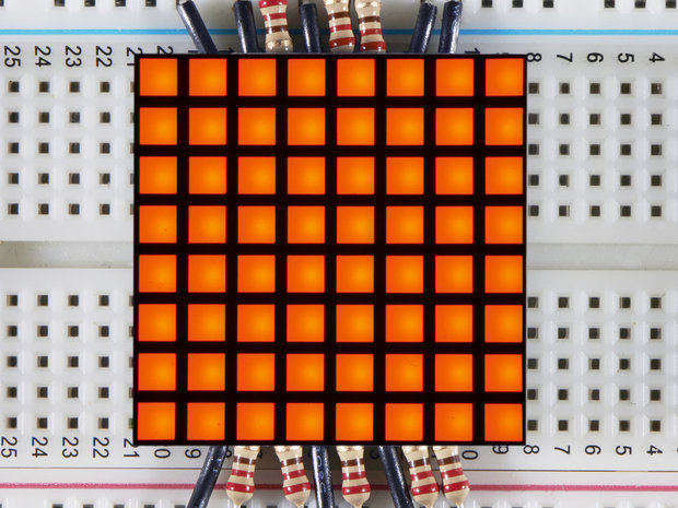 1.2 inch 8x8 Matrix Square Pixel - Amber Adafruit 1818