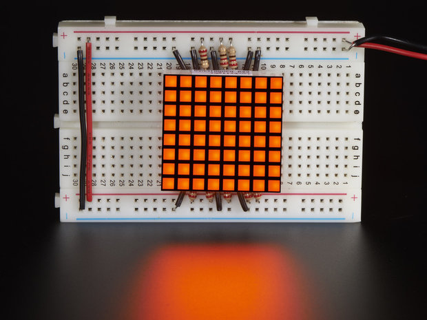 1.2 inch 8x8 Matrix Square Pixel - Amber Adafruit 1818