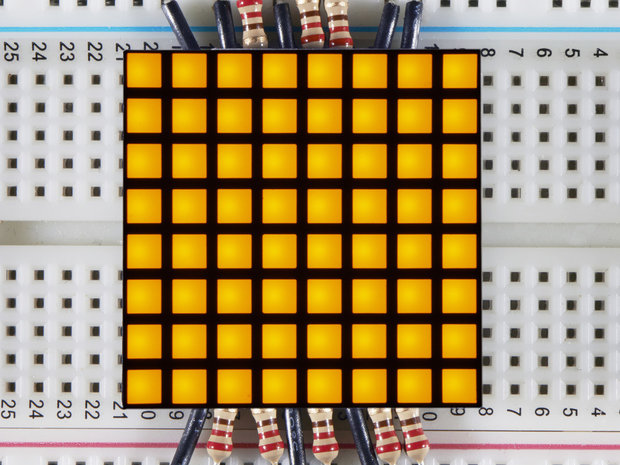 1.2 inch 8x8 Matrix Square Pixel - Yellow  Adafruit 1819