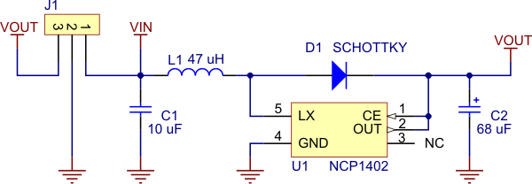 3.3V Step-Up Voltage Regulator NCP1402 Pololu 2114