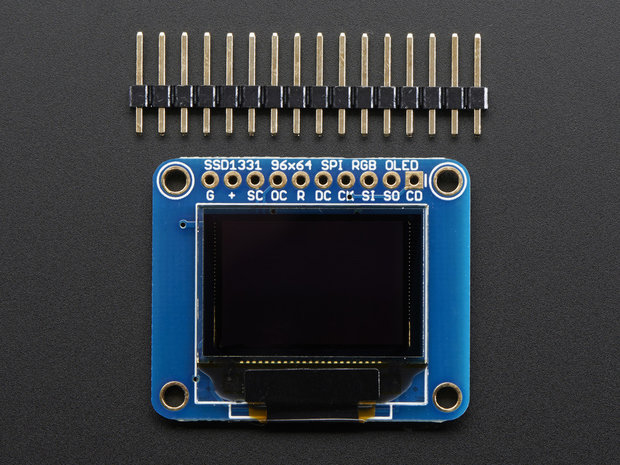 OLED Breakout Board - 16-bit Color 0.96 inch w/microSD holder  Adafruit 684