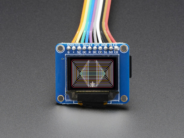 OLED Breakout Board - 16-bit Color 0.96 inch w/microSD holder  Adafruit 684