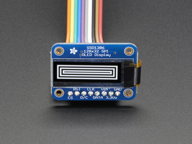 Monochrome 128x32 SPI OLED graphic display Adafruit 661