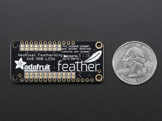NeoPixel FeatherWing - 4x8 RGB LED Feather Boards Adafruit 2945