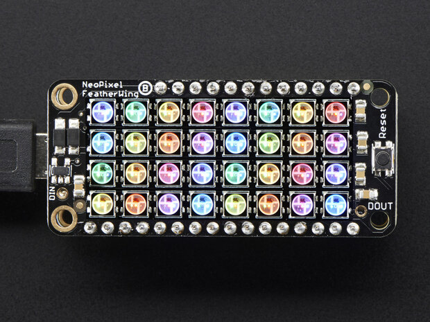 NeoPixel FeatherWing - 4x8 RGB LED Feather Boards Adafruit 2945