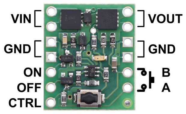 Mini Pushbutton Power Switch with Reverse Voltage Protection, SV  Pololu 2809