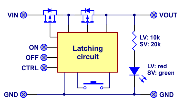  Mini Pushbutton Power Switch with Reverse Voltage Protection, LV  Pololu 2808