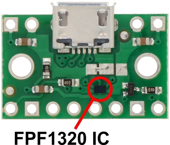 FPF1320 Power Multiplexer Carrier with USB Micro-B Connector Pololu 2594
