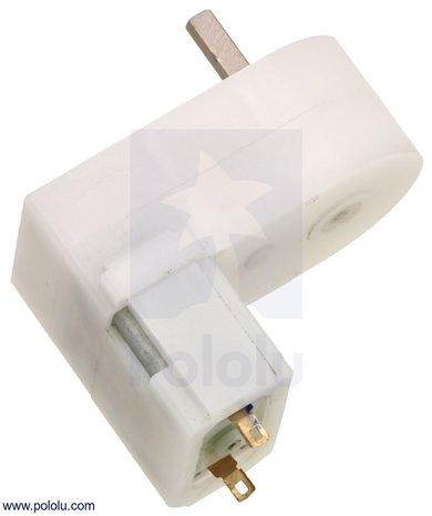 120:1 Mini Plastic Gearmotor HP, Offset 3mm D-Shaft Output Pololu 1512