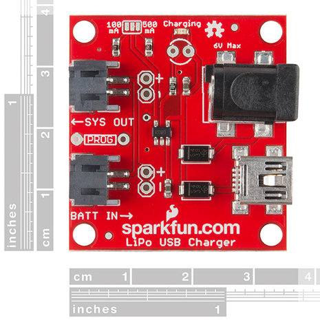 USB LiPoly Charger - Single Cell  Sparkfun 12711