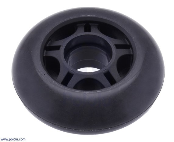 Scooter/Skate Wheel 70×25mm - Black   Pololu 3272