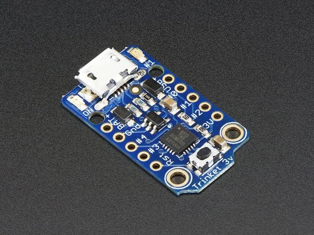 Trinket - Mini Microcontroller - 3.3V Logic - MicroUSB  Adafruit 1500