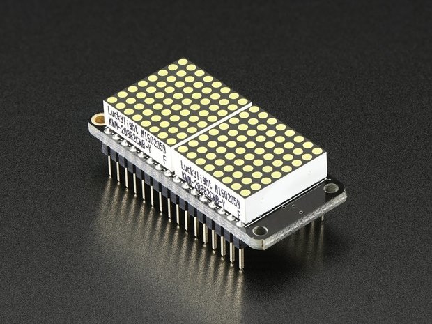 0.8" 8x16 LED Matrix FeatherWing Display Kit - White Adafruit 3149