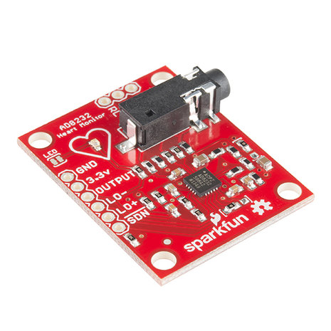 Single Lead Heart Rate Monitor - AD8232  Sparkfun 12650