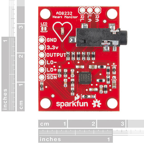 Single Lead Heart Rate Monitor - AD8232  Sparkfun 12650